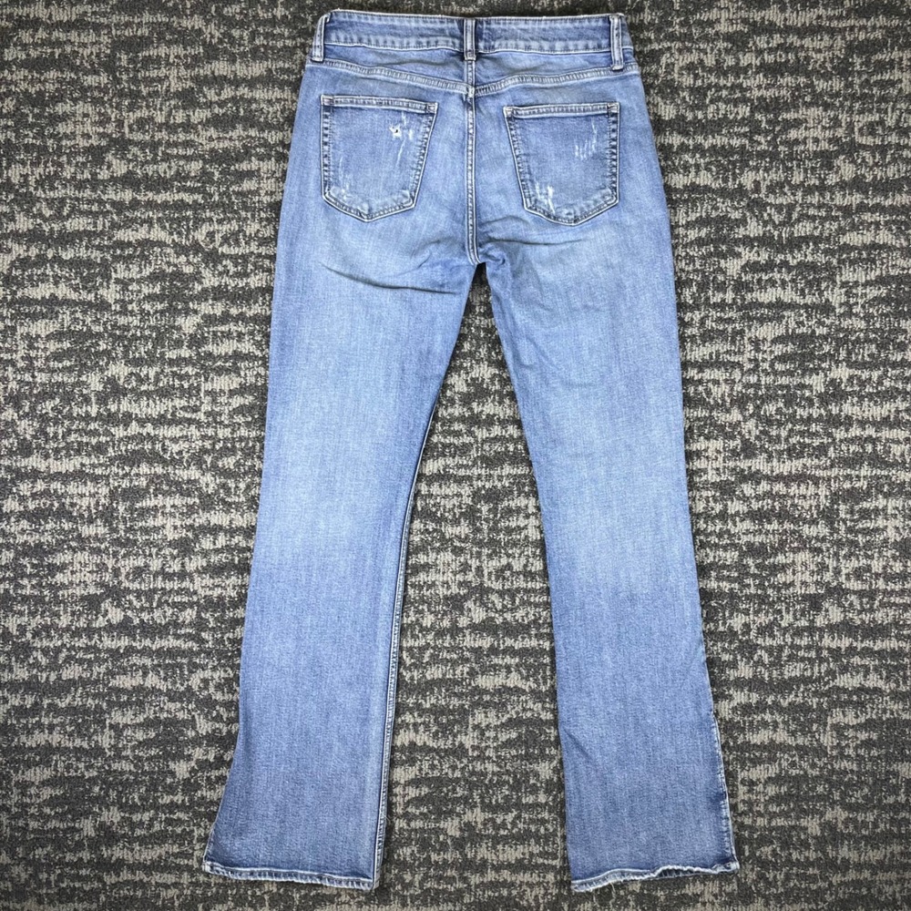 Silver Jeans Avery Slim Bootcut Jeans Womens W29 L33 Blue Distressed Side Slit - Picture 2 of 11